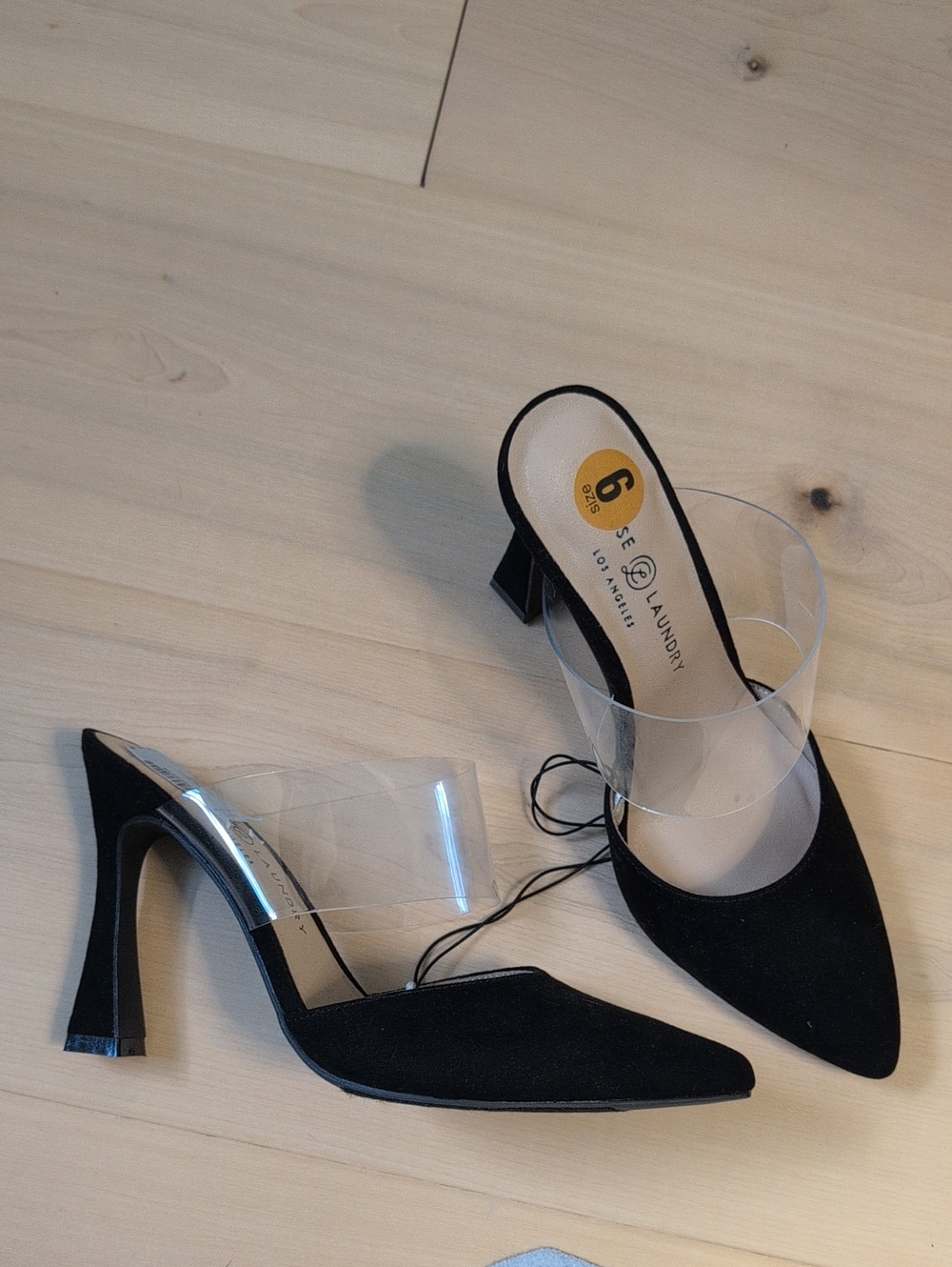 Chinese Laundry Women's Fine Suede Vinyl Heel Black - Medium